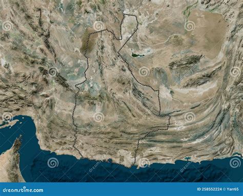 Sistan and Baluchestan, Iran. High-res Satellite. No Legend Stock Illustration - Illustration of ...