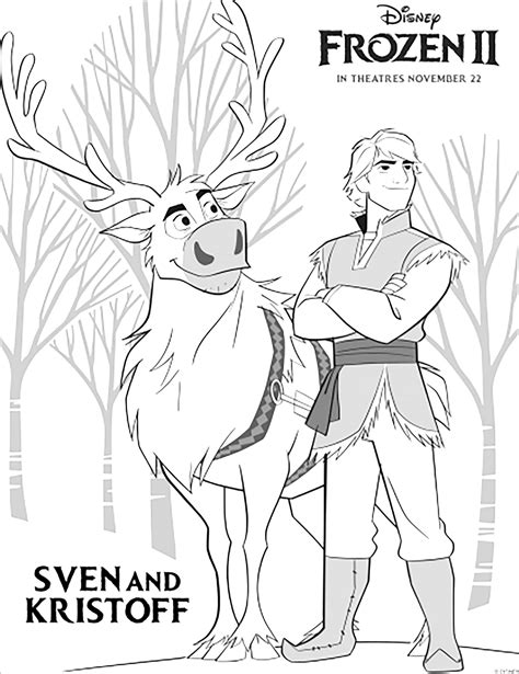 Kristoff Frozen Coloring Pages