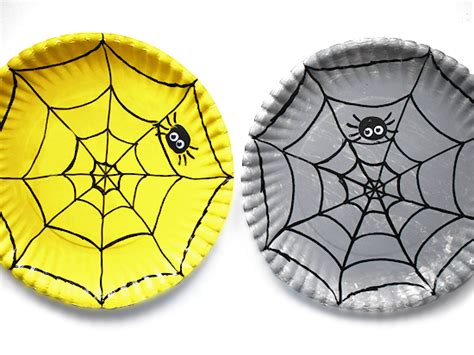 Paper Plate Spider Web Craft - Our Kid Things