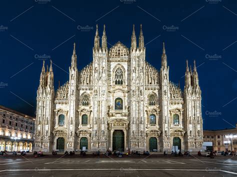 Milan Cathedral at night | High-Quality Architecture Stock Photos ...