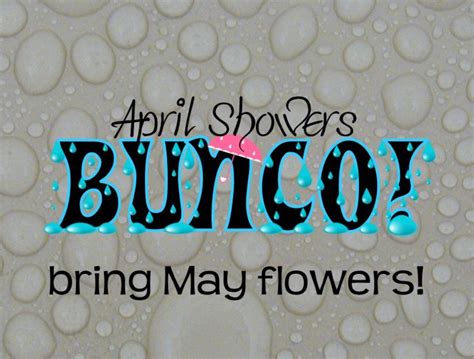 Bunco Party Themes, Bunco Ideas, Party Ideas, Bunko, Spring Theme, Throw A Party, April Showers ...