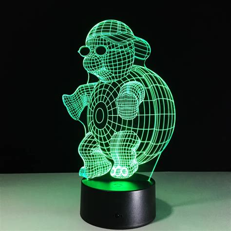 Cool Sea Turtle 3D LED Night Light Lamp 7 Colors Changing Touch Night Light for Children LED ...