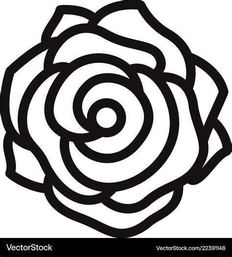 Rose icon Royalty Free Vector Image - VectorStock