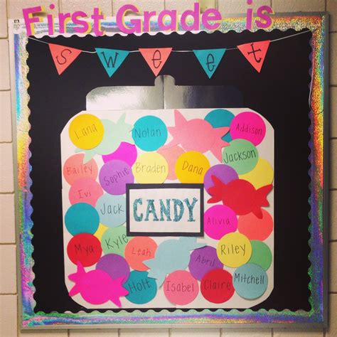 First grade Bulletin Board... Beginning of year | Kindergarten crafts, Kindergarten classroom ...