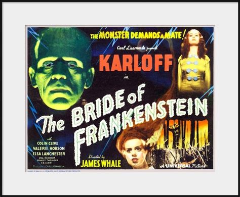 The BRIDE of FRANKENSTEIN 1935 Horror Movie Poster NEW Fine | Etsy