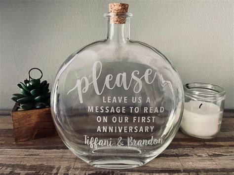 Personalized Message in A Bottle Wedding Guest Book in a - Etsy