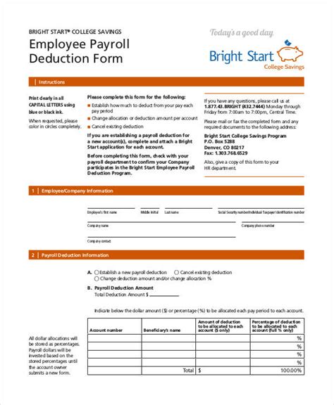 Payroll Deduction Form Template - 14+ Sample, Example, Format