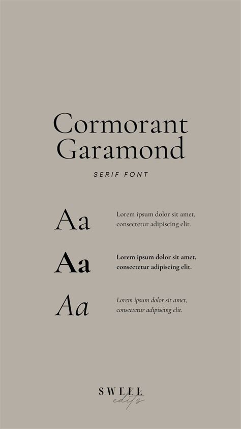 Serif Font - Cormorant Garamond - Wedding Font - Fancy Font - Font Pairing | Wedding fonts ...