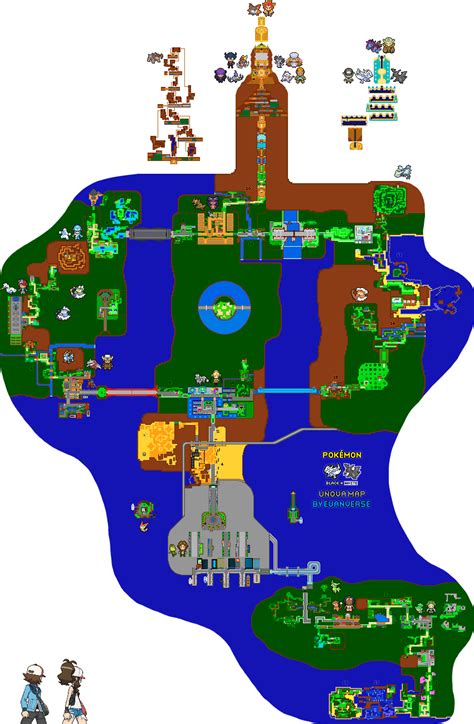 Pokemon Unova Region Map (Version 1) by Euanverse on DeviantArt