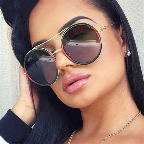 Aliexpress.com : Buy 2018 Clear Round Oversized Sunglasses Women Brand Designer Fashion Sun ...