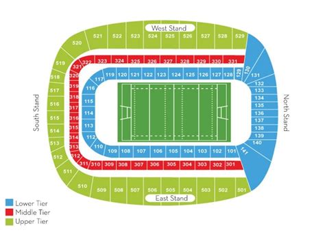 Aviva Stadium Seating Plan - Seating plans of Sport arenas around the World