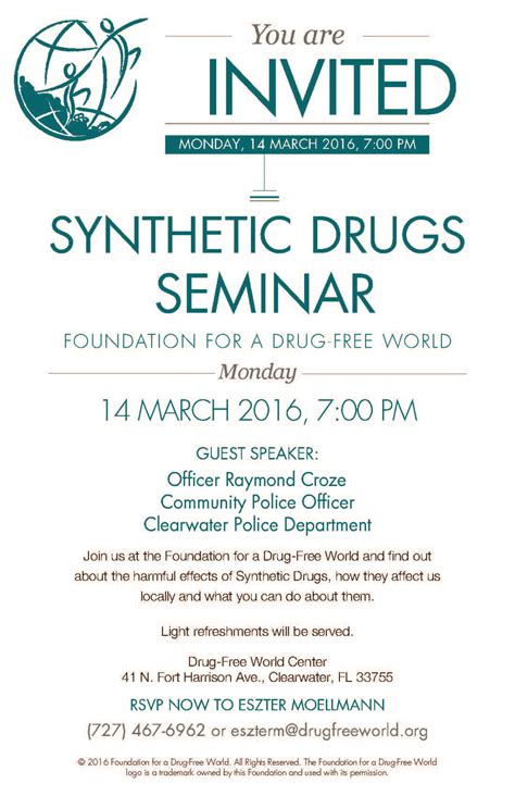 Truth About Synthetic Drugs Seminar - Foundation for a Drug-Free World ...