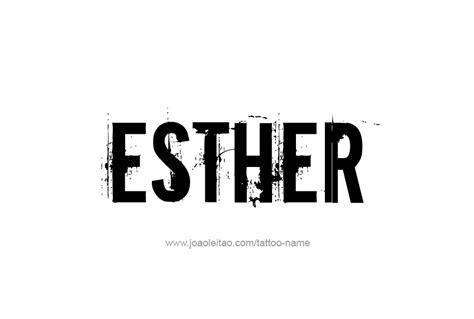 Esther Name Tattoo Designs