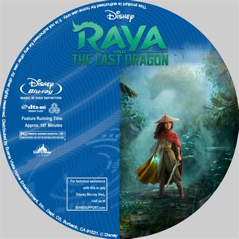 Raya and the Last Dragon (2021) Custom Blu-Ray Label - DVDcover.Com