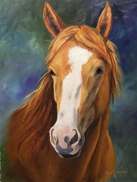 Horse Print of Blaze Face 1 Print of Original Oil Painting