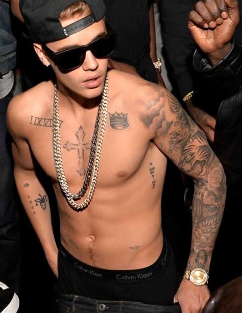 Justin Bieber's 23rd Tattoo: a Ferocious Eagle on His Left Arm ...