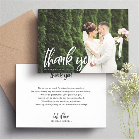 8+ New Ideas Etsy Wedding Thank You Cards | Wedding thank you cards, Photo thank you cards ...