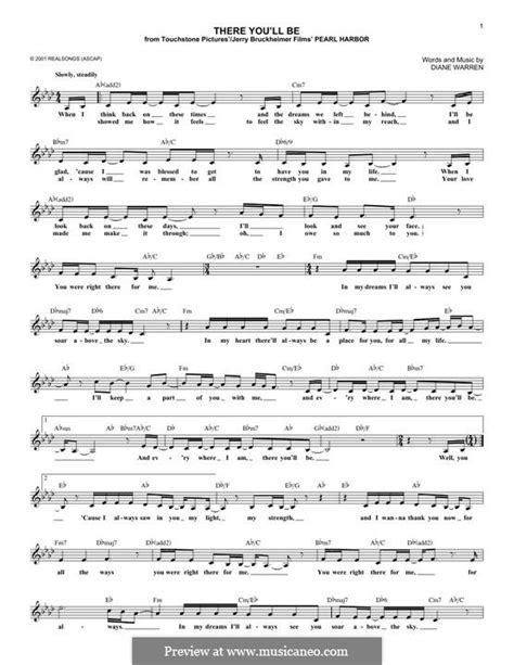 There You'll Be (Faith Hill) by D. Warren - sheet music on MusicaNeo