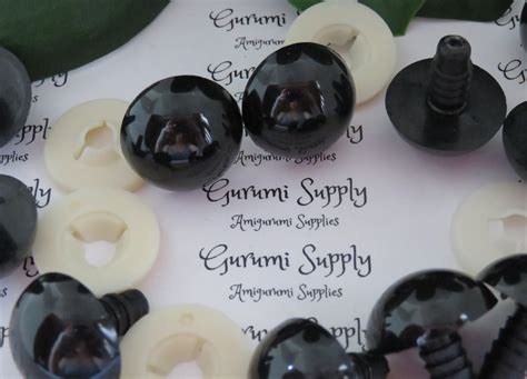 Bulk-Pack! 20mm Solid Black Safety Eyes with Washers: 20 Pairs - Amigurumi / Animal / Doll / Toy ...