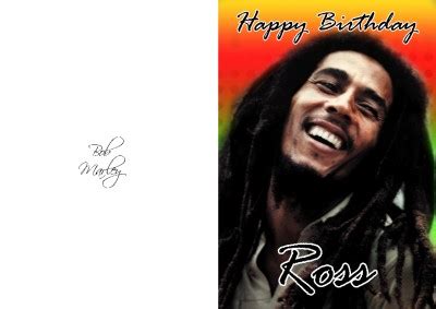 PERSONALISED BOB MARLEY BIRTHDAY CARD | eBay