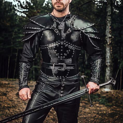 The Witcher Geralt Armour Cosplay Geralt of Rivia Cosplay White Wolf Witcher Cosplay Witcher 3 ...