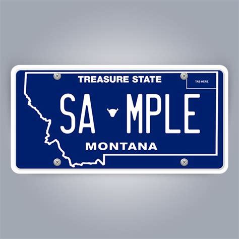 Montana License Plate Replica, reflective, non-reflective