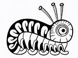 Exquisite Millipede To Color  Coloring Page sketch template