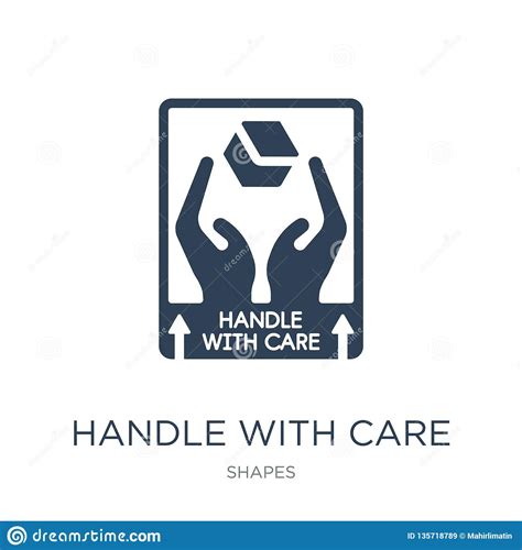 Handle with Care Icon in Trendy Design Style. Handle with Care Icon Isolated on White Background ...