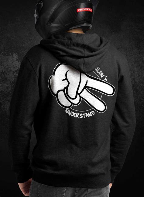 Biker Wave Hoodie [Rear] | Ridezza