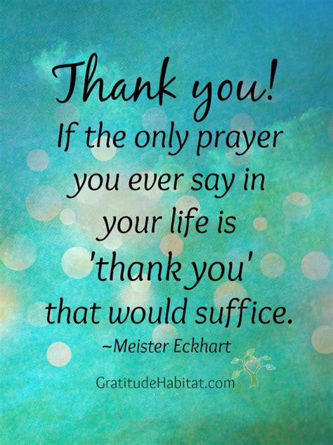 Gratitude Habitat | Living In Gratitude: The Prayer of Thank You