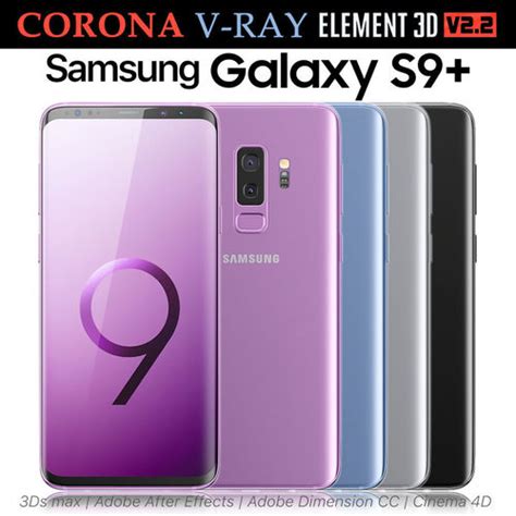 Samsung Galaxy S9 PLUS ALL Colors 3D model | CGTrader