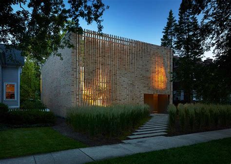 Modern Brick House Design in Chicago that Whimsically Plays with Light