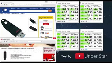 Speed Test - SANDISK ULTRA USB 3.0 : 16 GB - YouTube