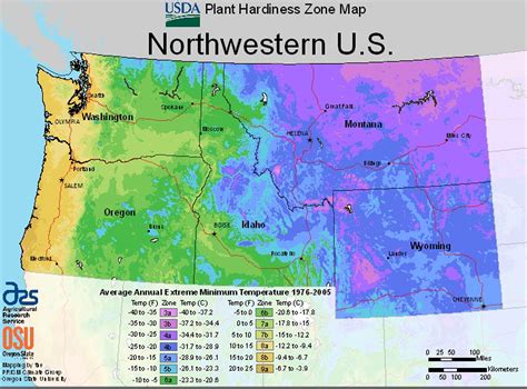 USDA Plant Hardiness Zone Maps by Region