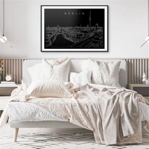 Berlin Skyline Art Print - Aesthetic Line Drawing Wall Art