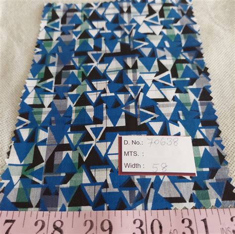 Geometric print fabric with geometric triangles for shirts, dog bandanas