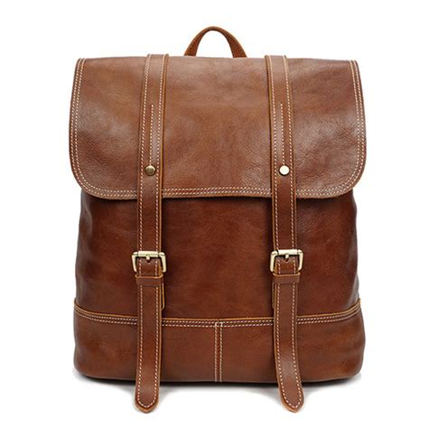 Brown Leather Backpack