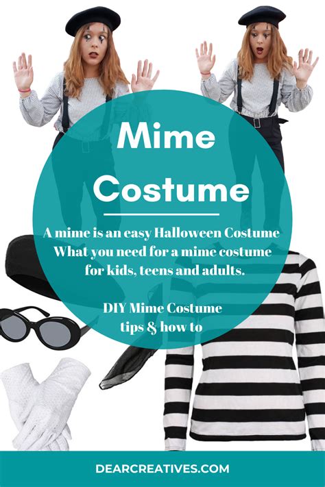 Mime Costume - DIY Mime Costume For Halloween or Cosplay! Dear Creatives