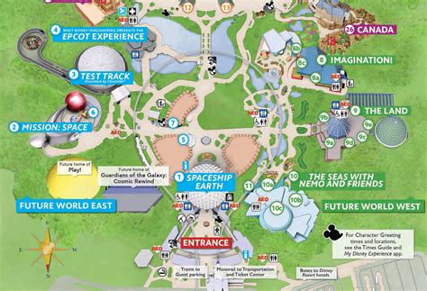 Updated Epcot Guide Map Showcases Future Projects (Space 220, PLAY ...