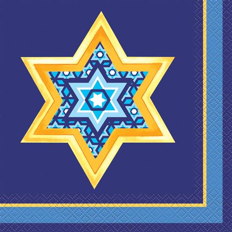 Happy Hanukkah Paper Luncheon Napkins, 6.5in, 16ct - Walmart.com