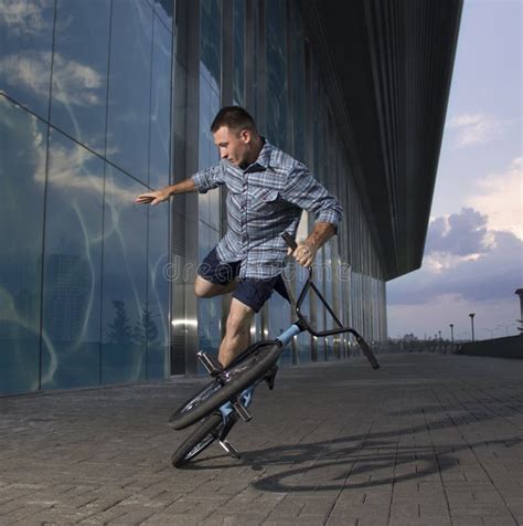 Bmx Freestyle. a Man on Bmx Doing Tricks. Stock Photo - Image of extreme, balance: 97221936