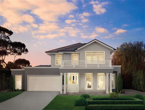 Brookwater B Prestige Design - 4 Bedroom House | Porter Davis | Facade house, Hamptons house ...