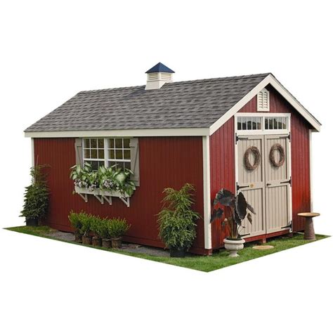 Little Cottage Co. Colonial Williamsburg 12 ft. x 20 ft. Wood Storage Shed DIY Kit with Floor ...