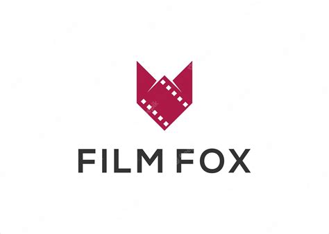 Premium Vector | Film fox logo design vector illustration