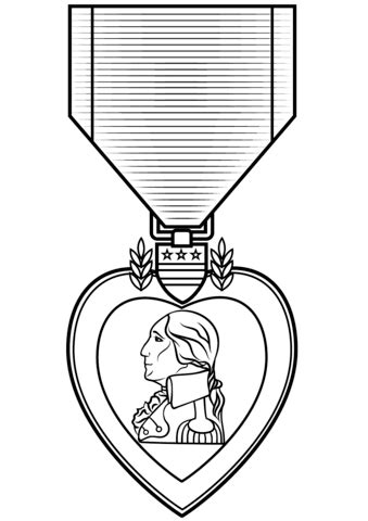 Purple Heart Medal coloring page | Free Printable Coloring Pages