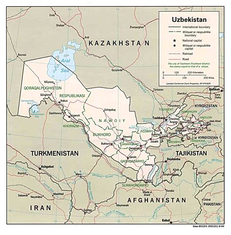 Large detailed administrative and political map of Uzbekistan ...