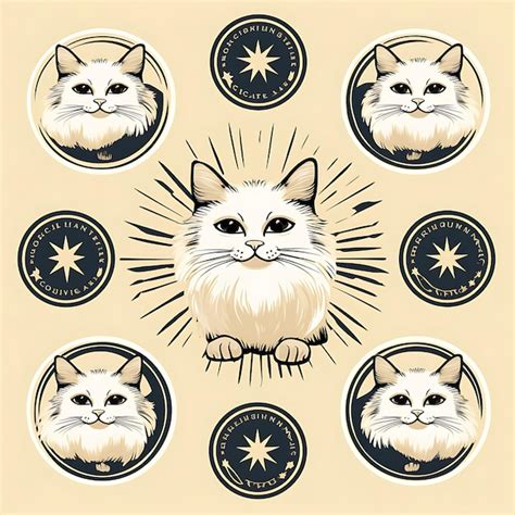 Premium AI Image | Stamp Card Ragdoll Cat With Angel Wings and Halo ...