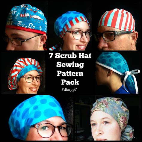 Chemo Caps Sewing Patterns Scrub Hat Sewing Pattern Tutorial Diy 7 Surgical Scrub Cap Etsy ...