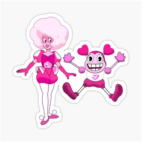 "Pink Diamond and Spinel" Sticker for Sale by karamram | Redbubble