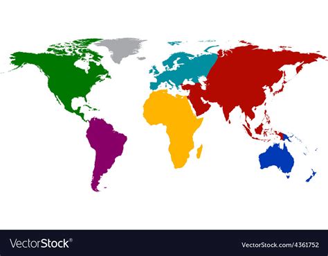 Colored Map Of The World – Map Vector